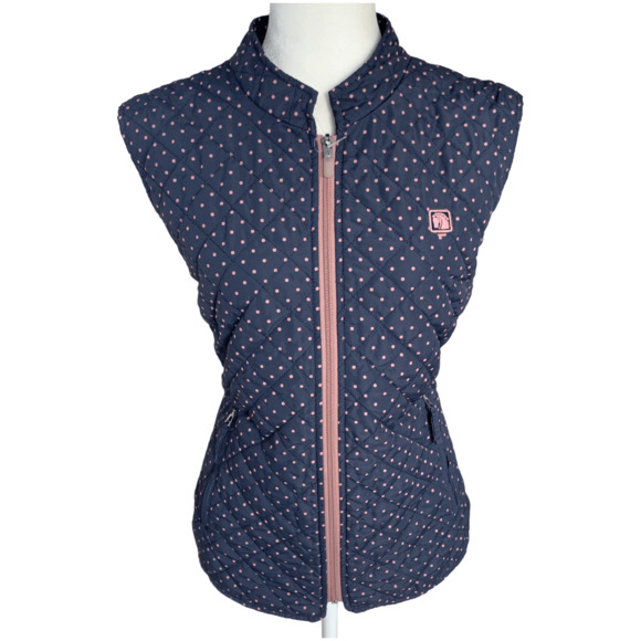 ROMFH 'Hampton' Quilted Vest in Navy & Pink - Woman's XL - Picture 1 of 9
